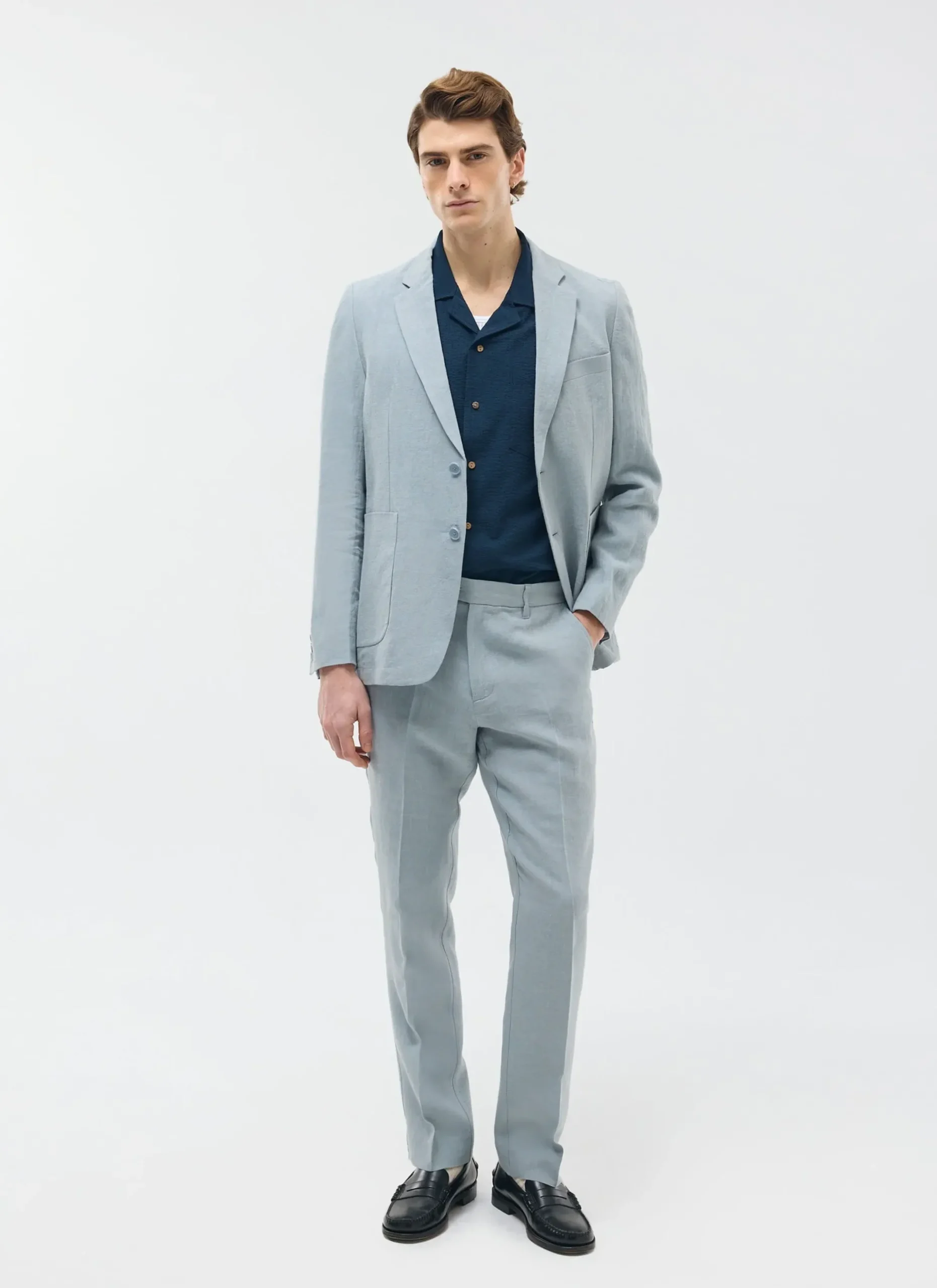 Percival Linen Trousers|Suit Trousers^Tailored Linen Trousers Light Blue
