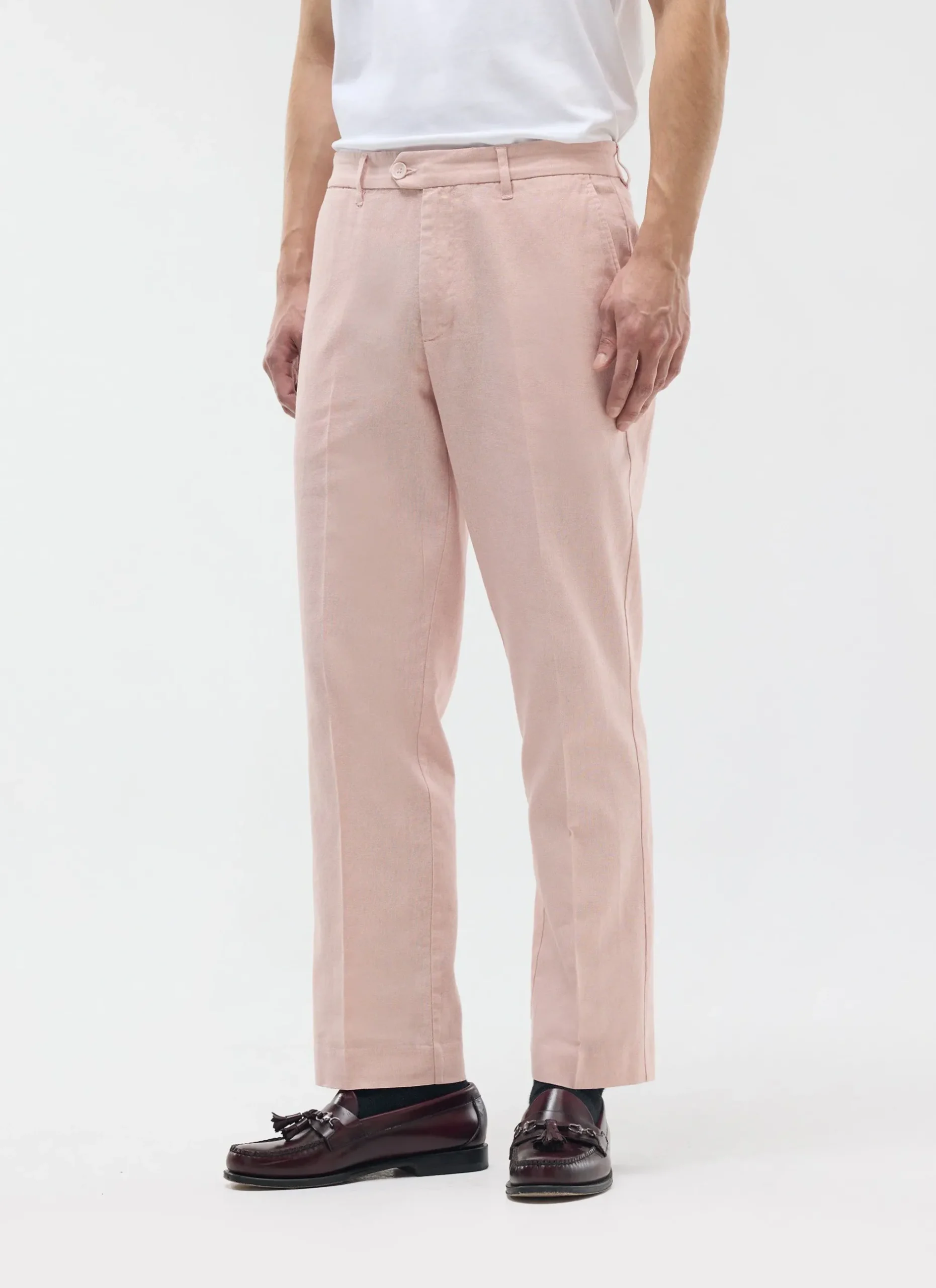 Percival Linen Trousers|Race Day Suits^Tailored Linen Trousers Dusty Pink