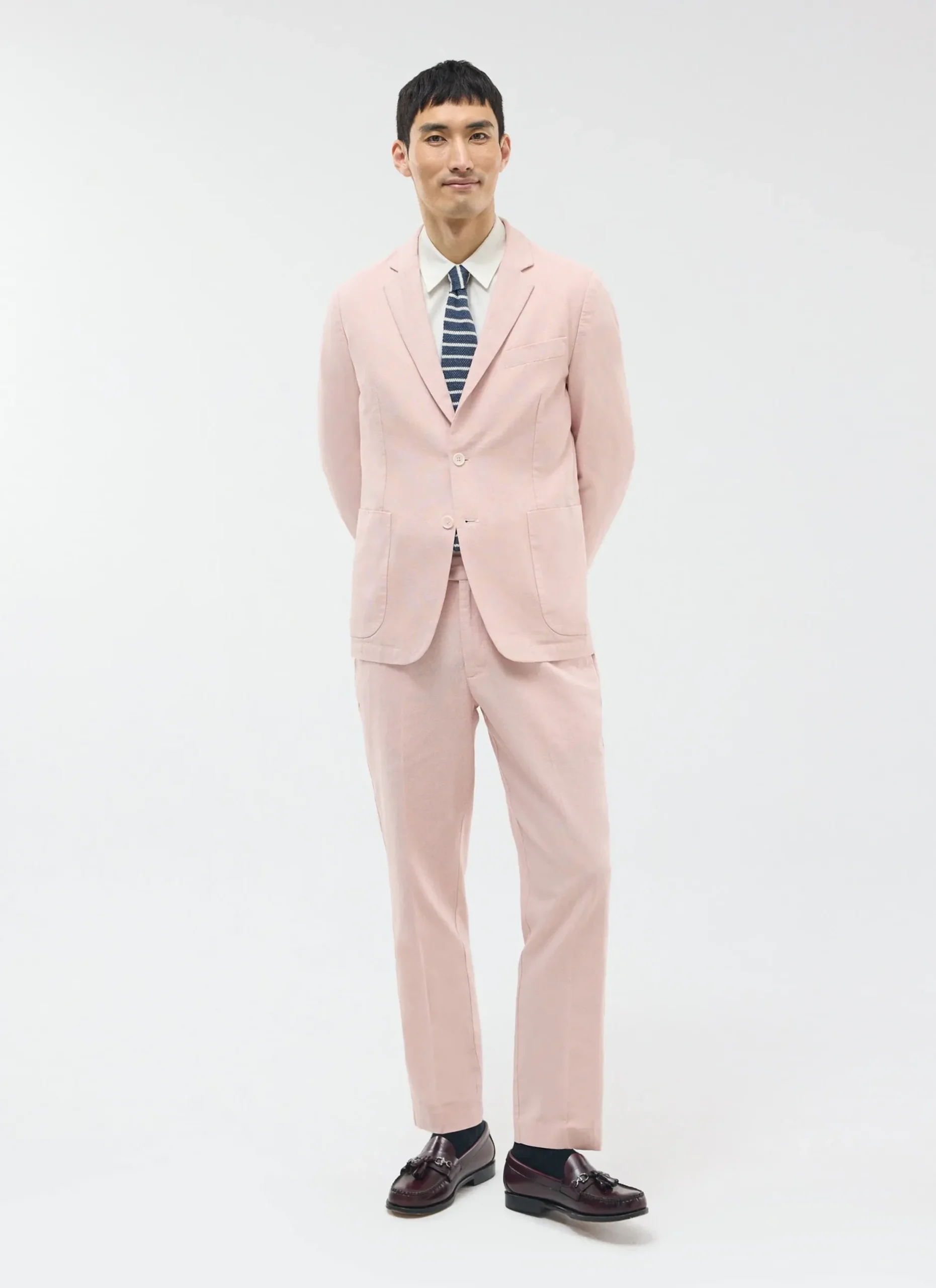 Percival Linen Trousers|Race Day Suits^Tailored Linen Trousers Dusty Pink