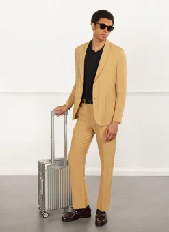 Percival Linen Trousers|Suit Trousers^Tailored Linen Trousers Camel