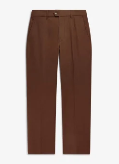 Percival Straight Leg Trousers|Linen Trousers^Tailored Linen Trousers Brown
