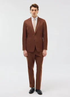 Percival Straight Leg Trousers|Linen Trousers^Tailored Linen Trousers Brown