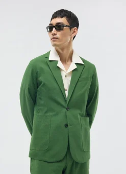 Percival Seersucker Suits|Race Day Suits^Tailored Seersucker Blazer Forest