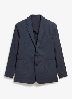 Percival Seersucker Suits|Work Suits^Tailored Seersucker Blazer Navy