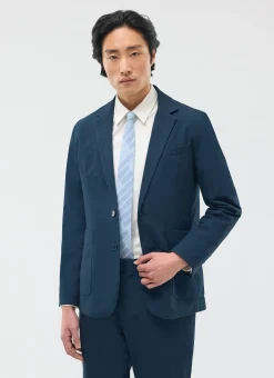 Percival Seersucker Suits|Work Suits^Tailored Seersucker Blazer Navy