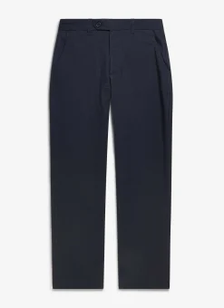 Percival Straight Leg Trousers|Seersucker Suits^Tailored Seersucker Trousers Navy