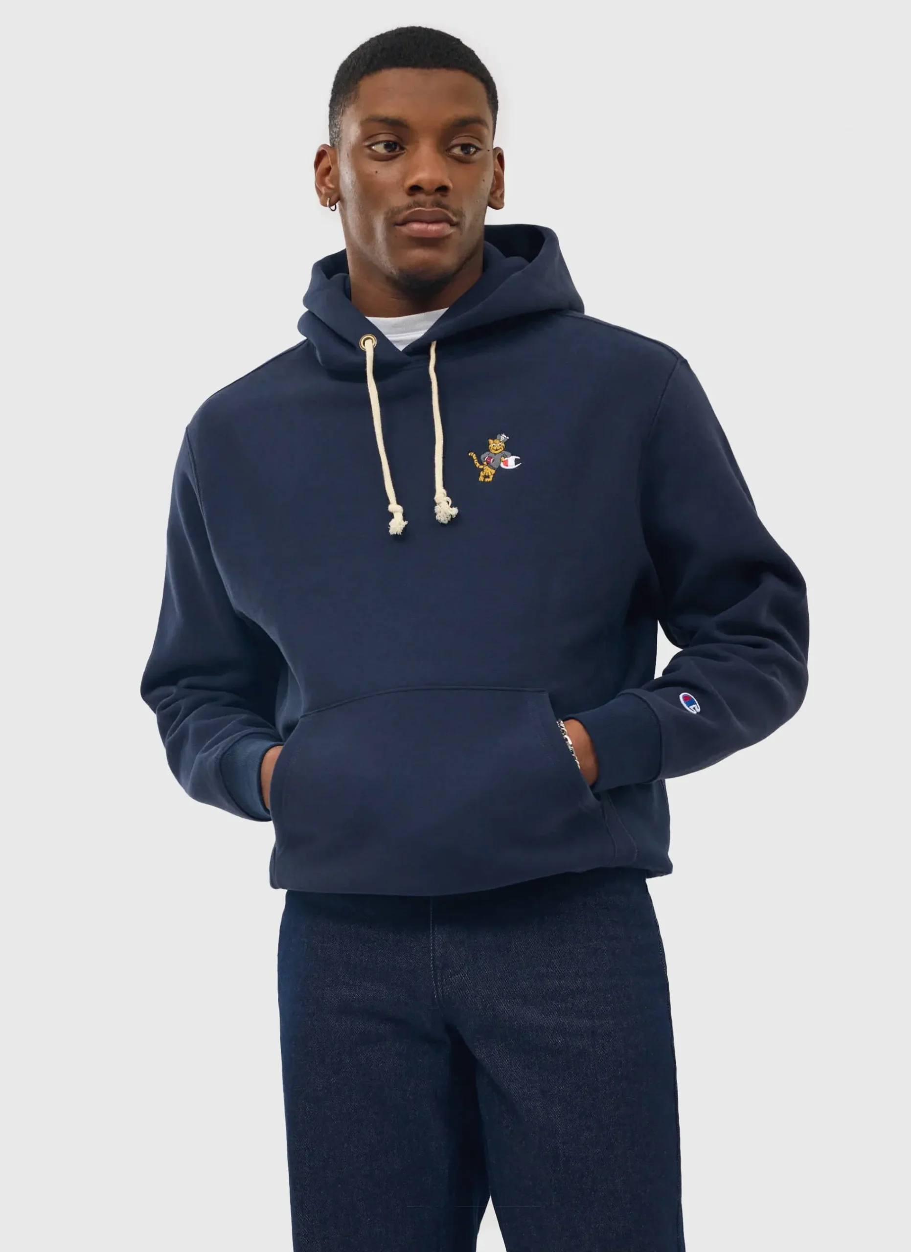 Percival Hoodies^Tiger Mascot Hoodie Navy