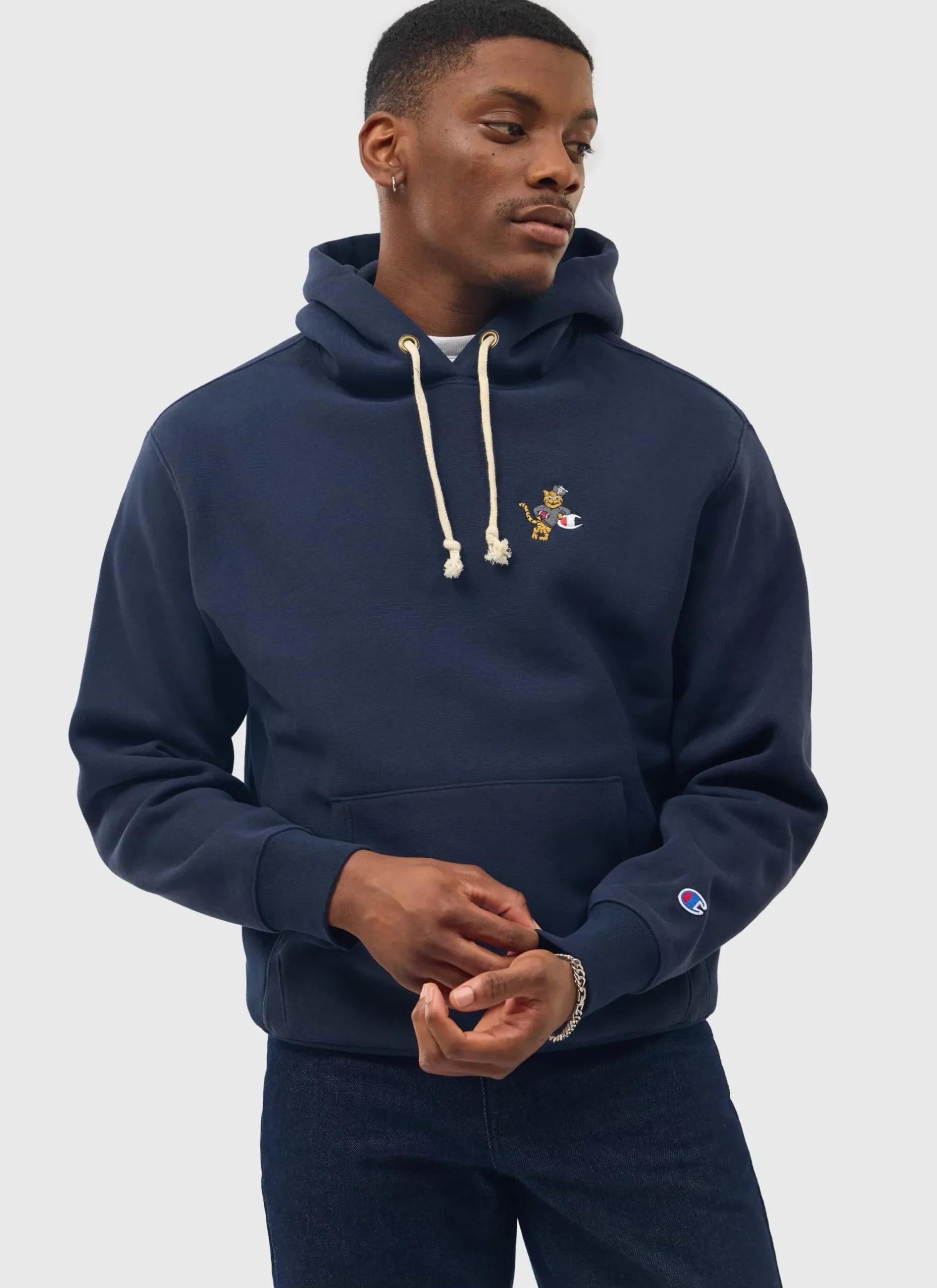 Percival Hoodies^Tiger Mascot Hoodie Navy