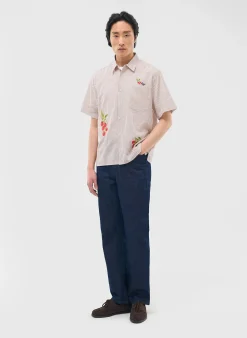 Percival Short Sleeve Shirts|Boxy Shirts^Tomato Boxy Clerk Shirt Ecru