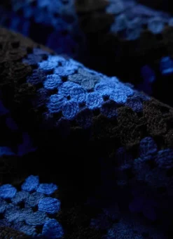 Percival Jumpers & Sweaters^Verso Crochet Knitted Crew Neck Jumper Indigo