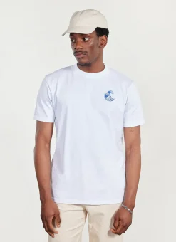 Percival White T-Shirts|Regular Fit T-Shirts^Wave T Shirt White