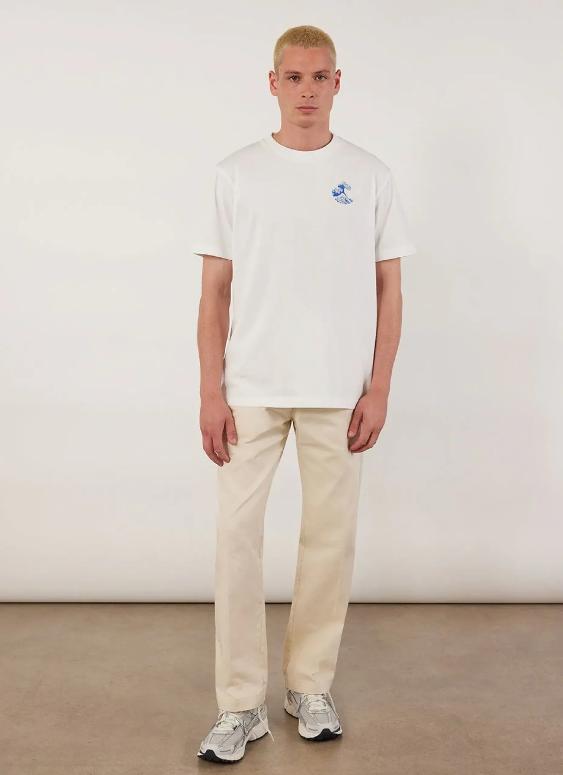 Percival White T-Shirts|Regular Fit T-Shirts^Wave T Shirt White