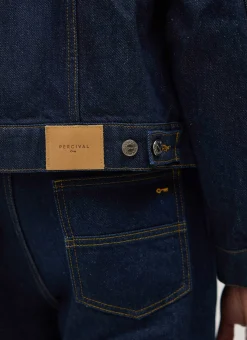 Percival Jackets|Denim Jackets^Western Trucker Jacket Dark Indigo