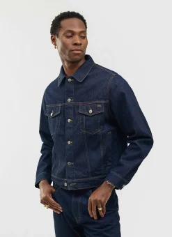 Percival Jackets|Denim Jackets^Western Trucker Jacket Dark Indigo
