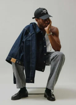 Percival Jackets|Denim Jackets^Western Trucker Jacket Dark Indigo