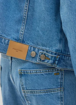 Percival Jackets|Denim Jackets^Western Trucker Jacket Light Wash Blue