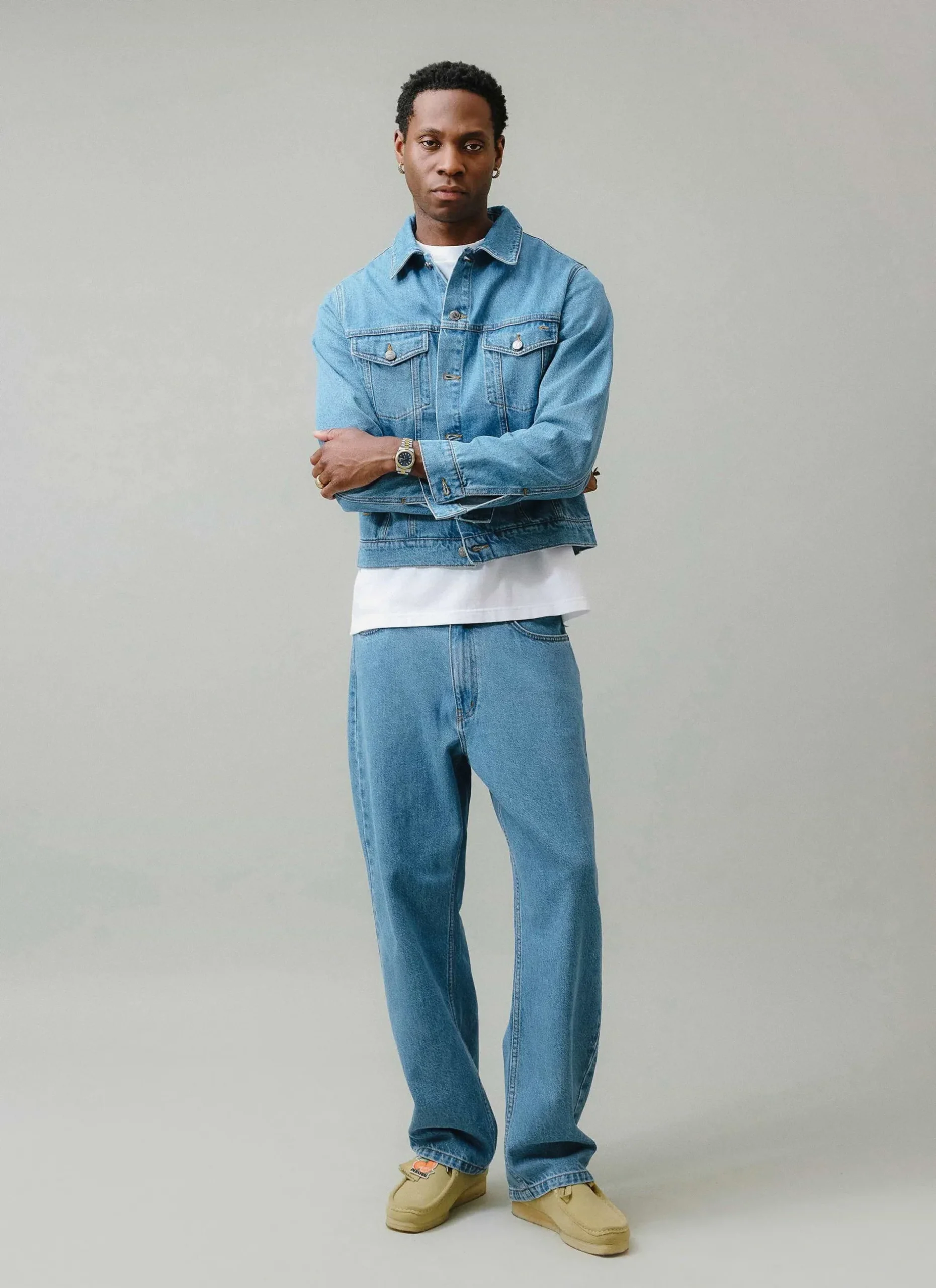 Percival Jackets|Denim Jackets^Western Trucker Jacket Light Wash Blue