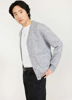 Percival Cardigans^White Glove Knitted Cardigan Grey