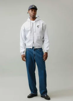 Percival Straight Leg Trousers|Straight Leg Jeans^Wide Leg Denim Jeans Mid Wash Blue