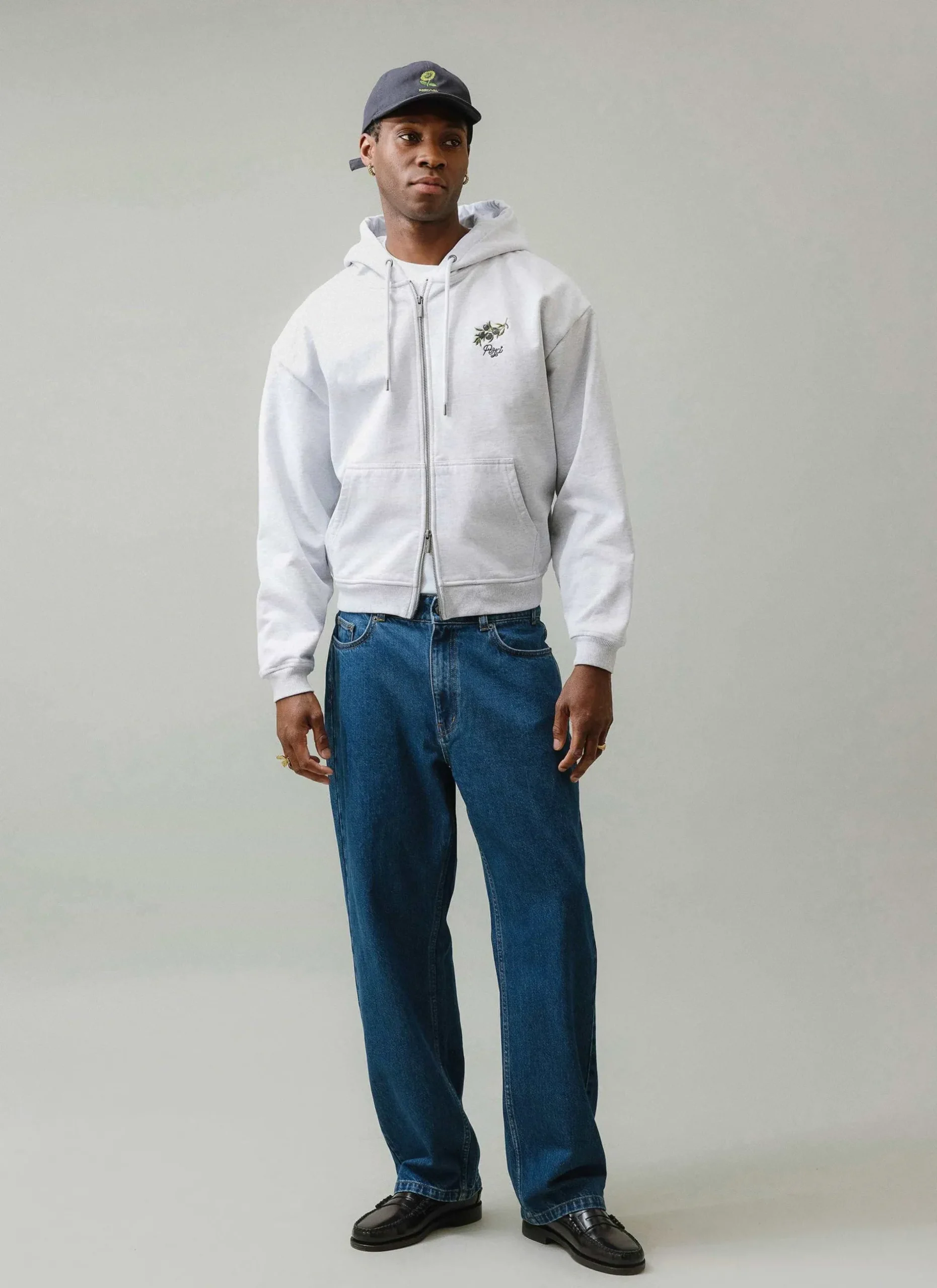 Percival Straight Leg Trousers|Straight Leg Jeans^Wide Leg Denim Jeans Mid Wash Blue