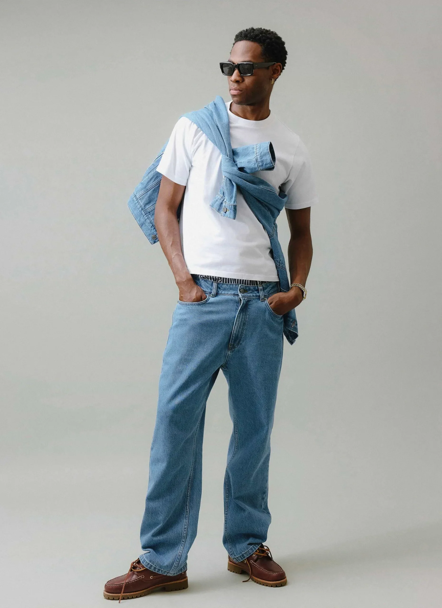 Percival Straight Leg Trousers|Wide Leg Jeans^Wide Leg Denim Jeans Light Wash Blue