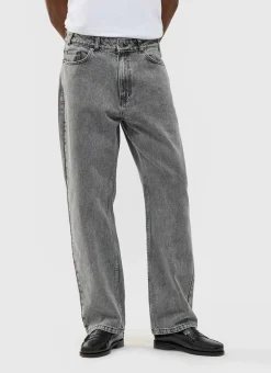 Percival Straight Leg Trousers|Wide Leg Jeans^Wide Leg Denim Jeans Warm Grey Wash