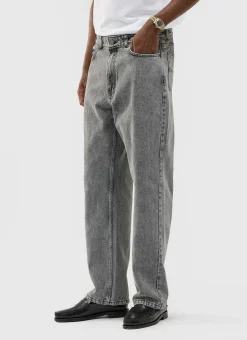 Percival Straight Leg Trousers|Wide Leg Jeans^Wide Leg Denim Jeans Warm Grey Wash