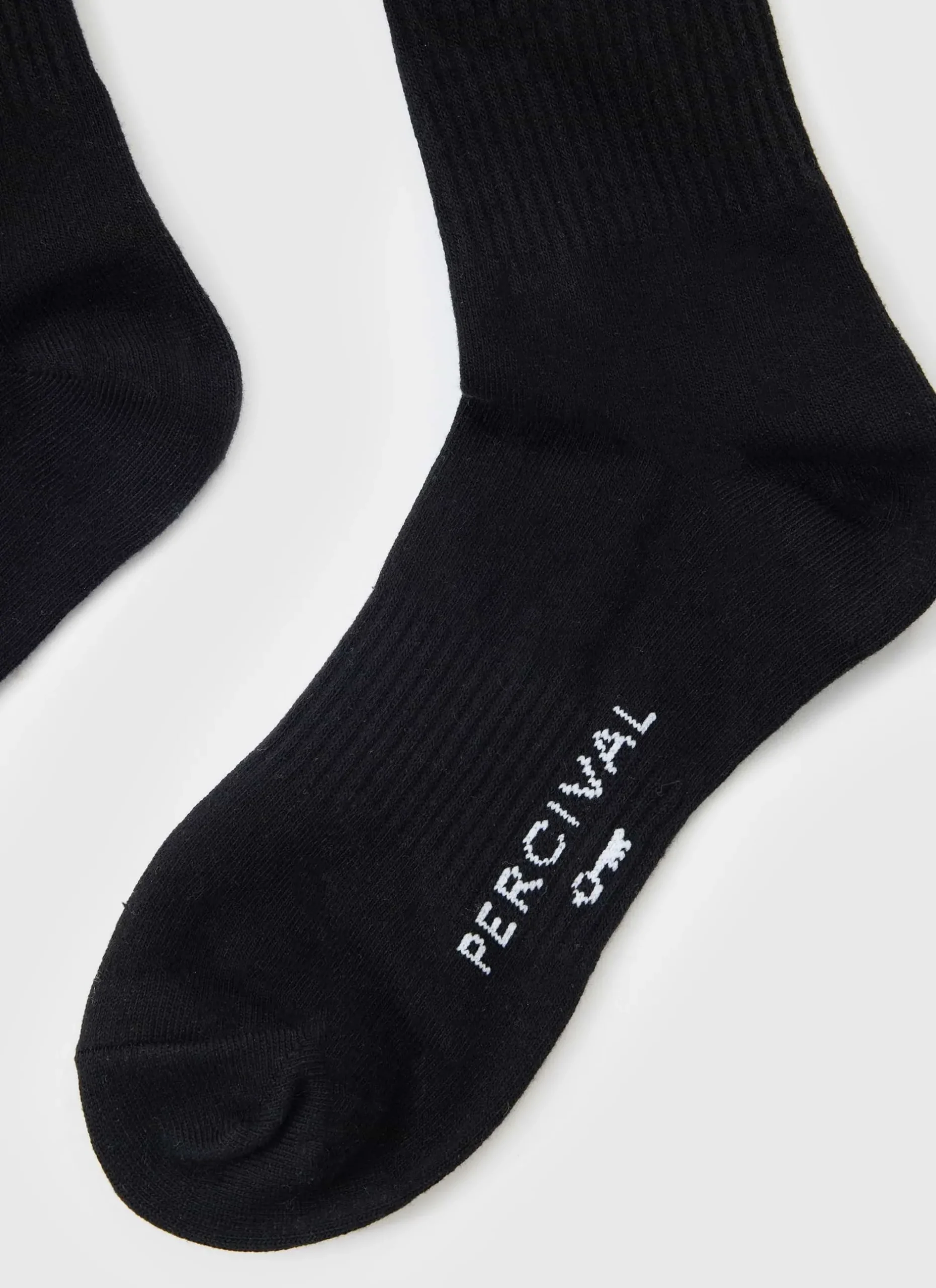 Percival Socks^World Key Embroidered Socks Black